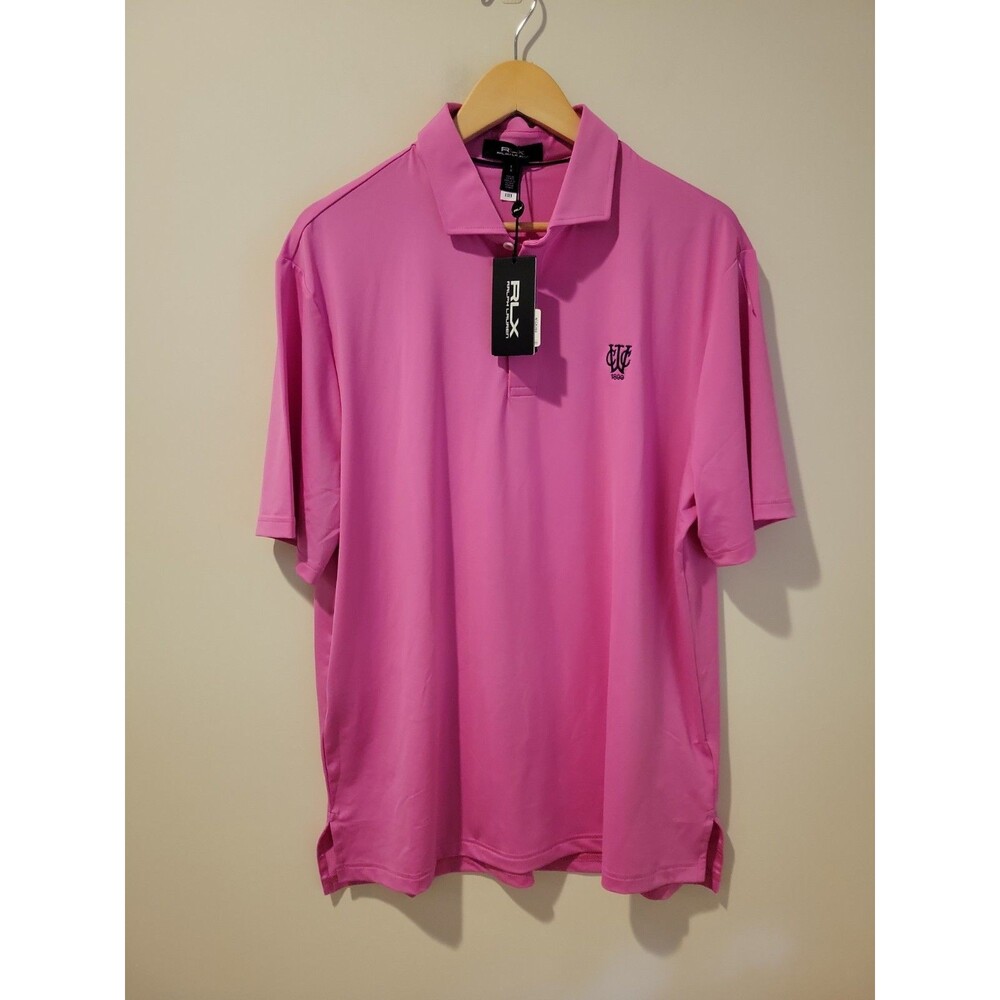 NWT RLX Ralph Lauren Golf Concept 1 Polo Mens L Pink Country Club Waterbury 1899